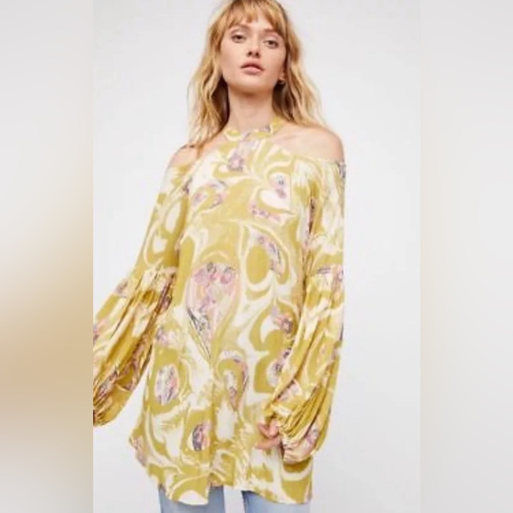 Free People Drift Away Tunic Dress Large